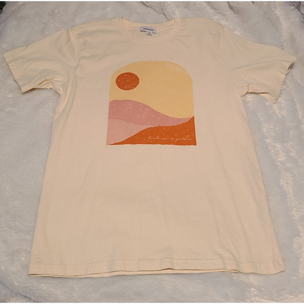 Womens T-shirt Medium Cotton Polished Prints Kindness Is Golden